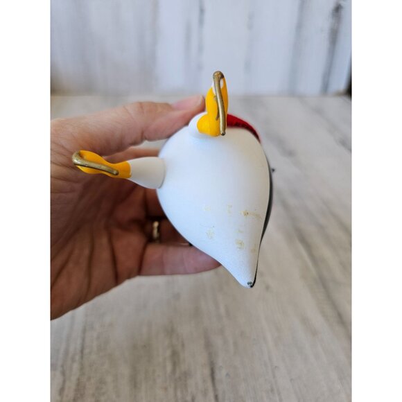 vintage Decarlini Penguin Italian glass ornament AS IS skating skater Xmas tree - Picture 8 of 8